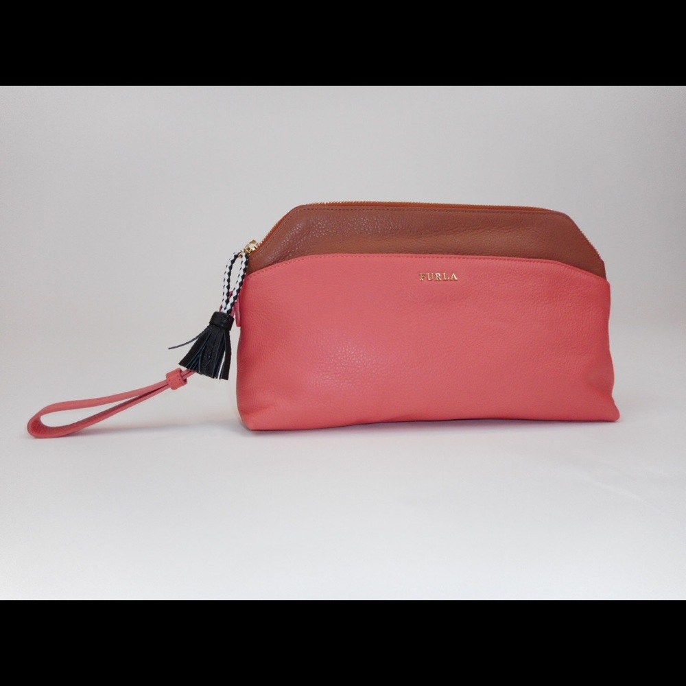 Furla Leather Wristlet Pochette